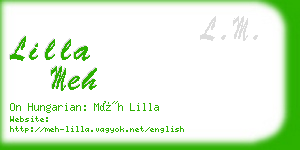 lilla meh business card